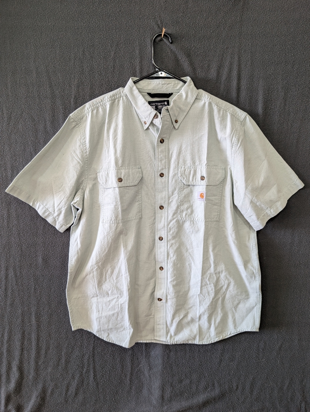 Carhartt Men's Loose Fit Midweight Chambray Short Sleeve Shirt - Men's Size L